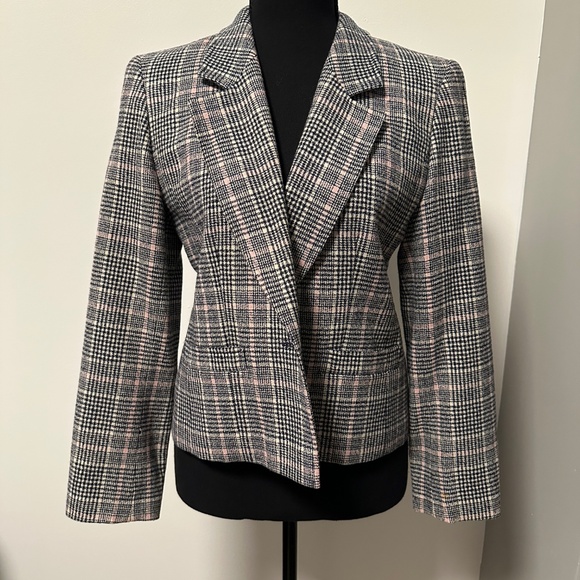 **PENDLETON* Black x Tan Plaid Virgin Wool Blazer - Picture 1 of 7